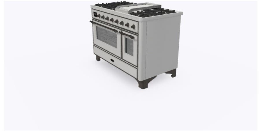 Ilve UM12FDNS3SSB Natural Gas In Stainless Steel W/ Bronze Trim