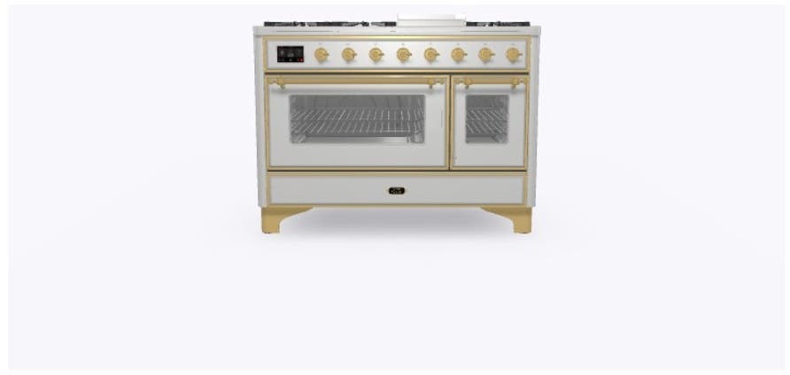 Ilve UM12FDNS3SSG Natural Gas In Stainless Steel W/ Brass Trim