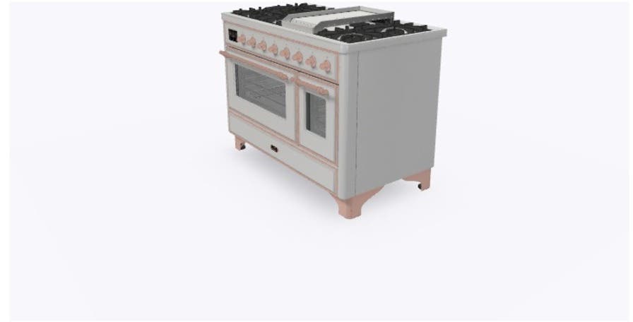 Ilve UM12FDNS3SSP Natural Gas In Stainless Steel W/ Copper Trim