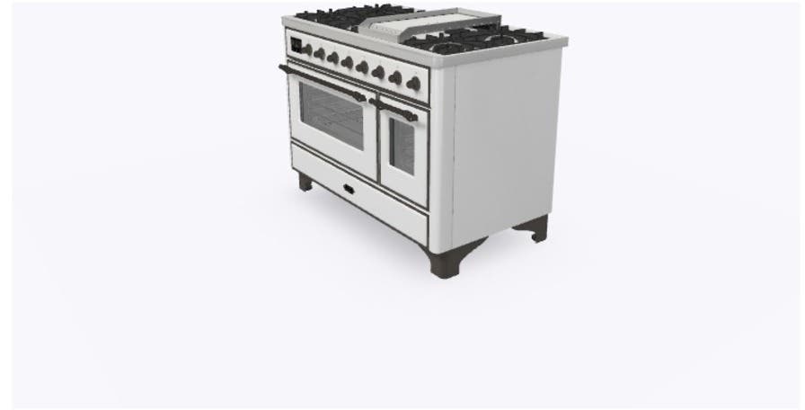 Ilve UM12FDNS3WHBLP Liquid Propane In White W/ Bronze Trim