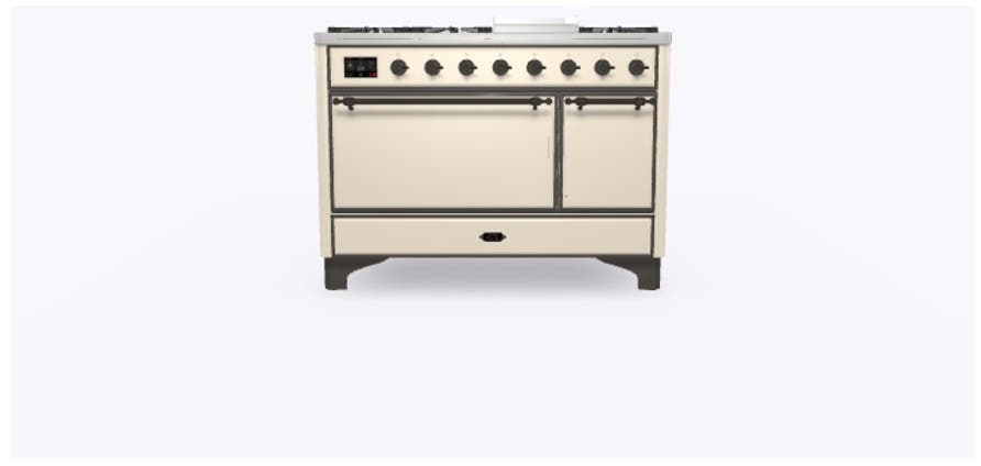 Ilve UM12FDQNS3AWB Natural Gas In Antique White W/ Bronze Trim