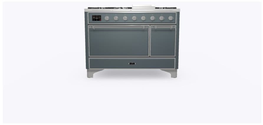 Ilve UM12FDQNS3BGCLP Liquid Propane In Blue Grey W/ Chrome Trim