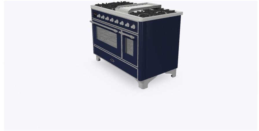 Ilve UM12FDNS3MBCLP Liquid Propane In Midnight Blue W/ Chrome Trim