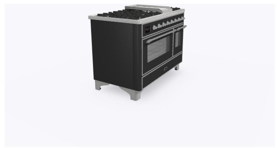 Ilve UM12FDNS3MGCLP Liquid Propane In Matte Graphite W/ Chrome Trim