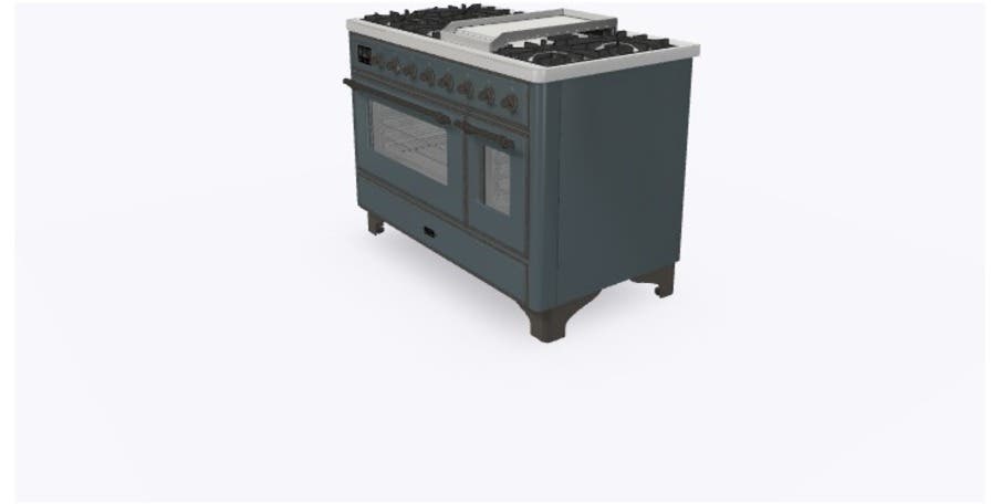 Ilve UM12FDNS3BGB Natural Gas In Blue Grey W/ Bronze Trim