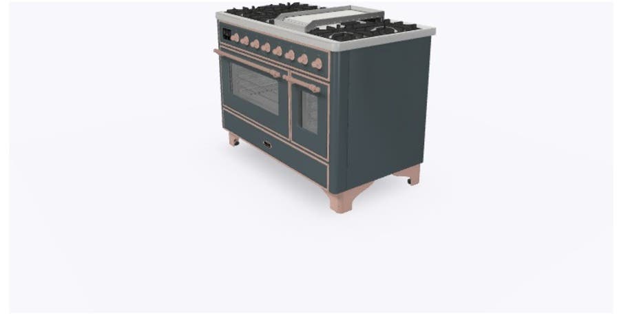 Ilve UM12FDNS3BGP Natural Gas In Blue Grey W/ Copper Trim