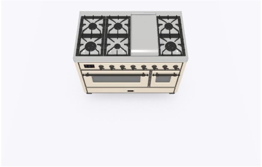 Ilve UM12FDNS3AWB Natural Gas In Antique White W/ Bronze Trim
