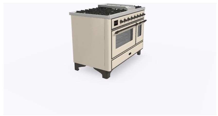 Ilve UM12FDNS3AWB Natural Gas In Antique White W/ Bronze Trim