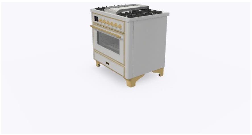 Ilve UM09FDNS3SSGLP Liquid Propane In Stainless Steel W/ Brass Trim