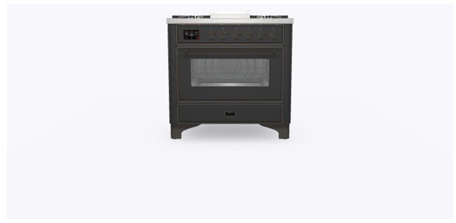 Ilve UM09FDNS3MGBLP Liquid Propane In Matte Graphite W/ Bronze Trim