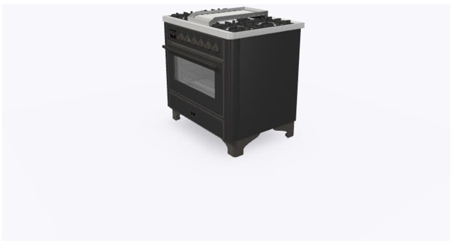 Ilve UM09FDNS3MGBLP Liquid Propane In Matte Graphite W/ Bronze Trim