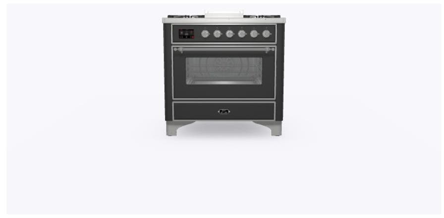 Ilve UM09FDNS3MGCLP Liquid Propane In Matte Graphite W/ Chrome Trim