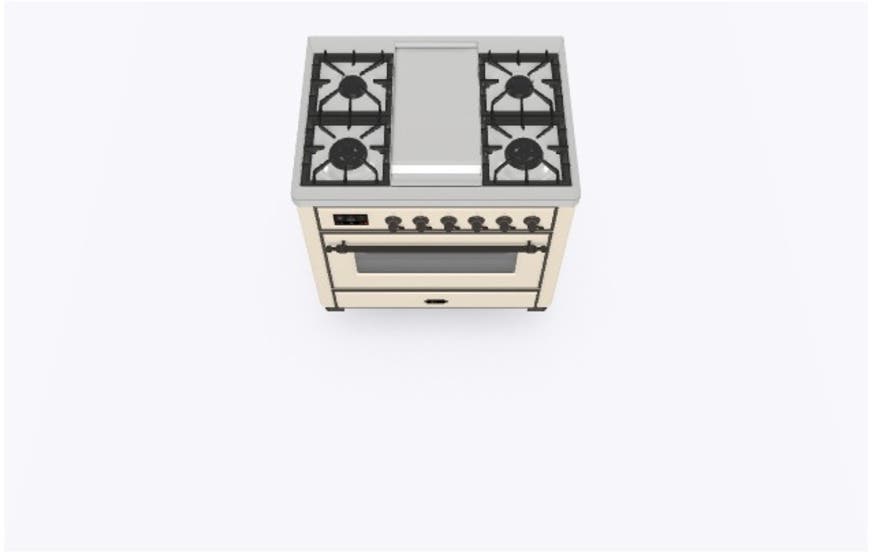 Ilve UM09FDNS3AWB Natural Gas In Antique White W/ Bronze Trim