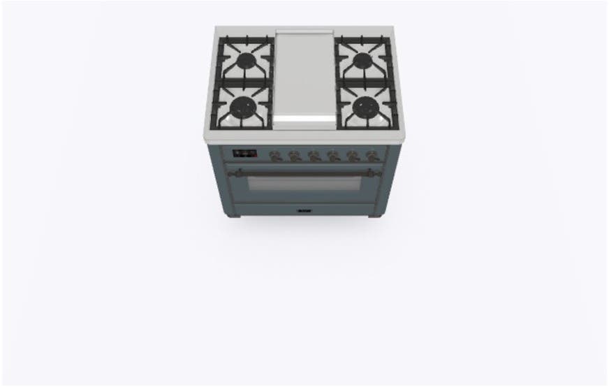 Ilve UM09FDNS3BGB Natural Gas In Blue Grey W/ Bronze Trim