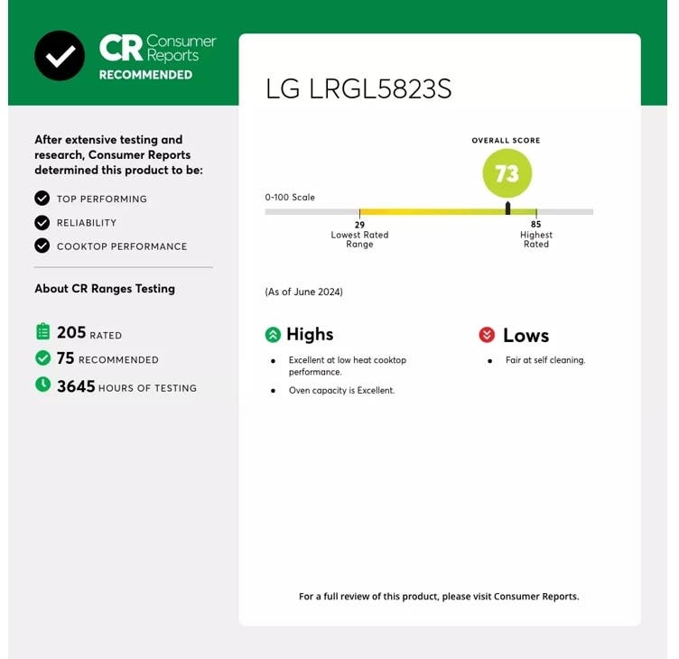 LG LRGL5823D PrintProof™ Black Stainless Steel