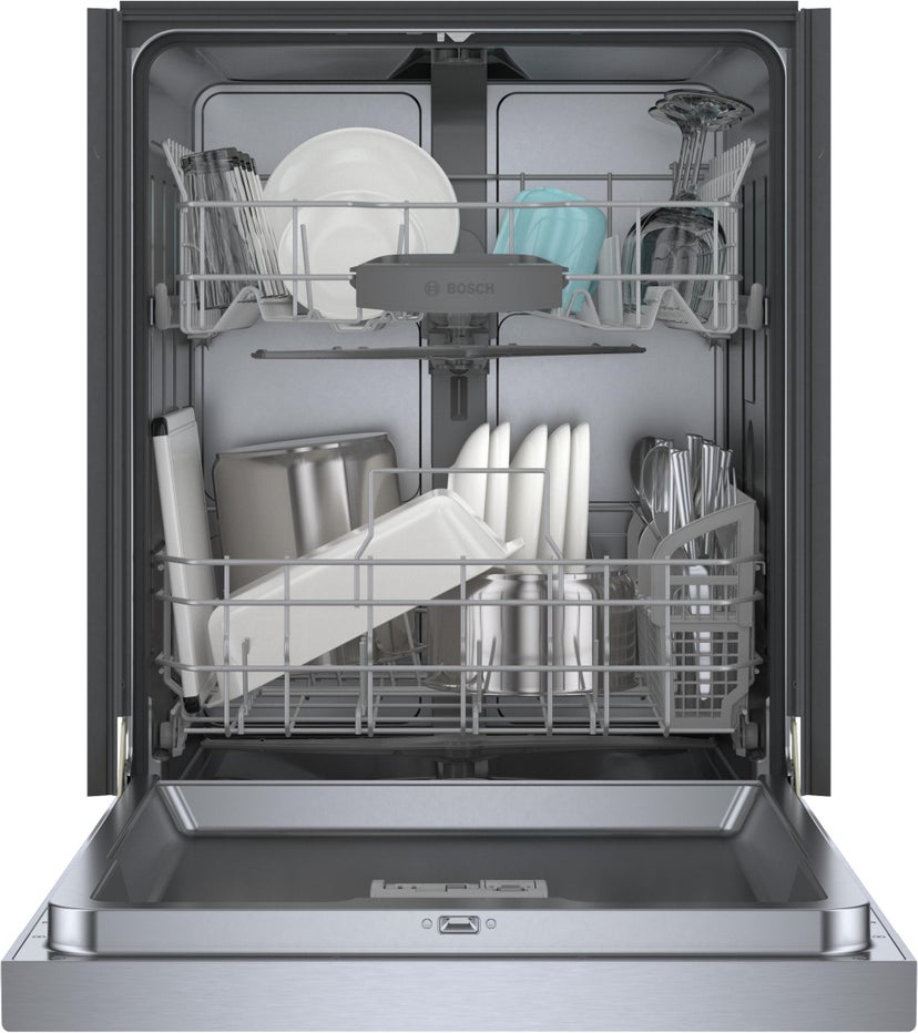 Bosch SHE41CM5N 300 Series 24 Inch Dishwasher with Recessed Handle...