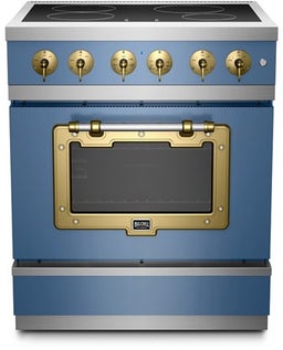 Pastel Blue With Brushed Brass Trim