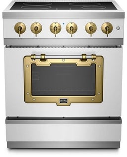 Matte White With Brushed Brass Trim