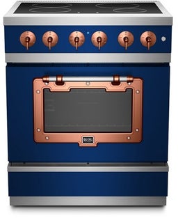 Signal Blue With Brushed Copper Trim