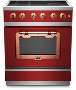 Carmine Red With Brushed Copper Trim