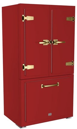 Carmine Red With Brushed Brass Trim