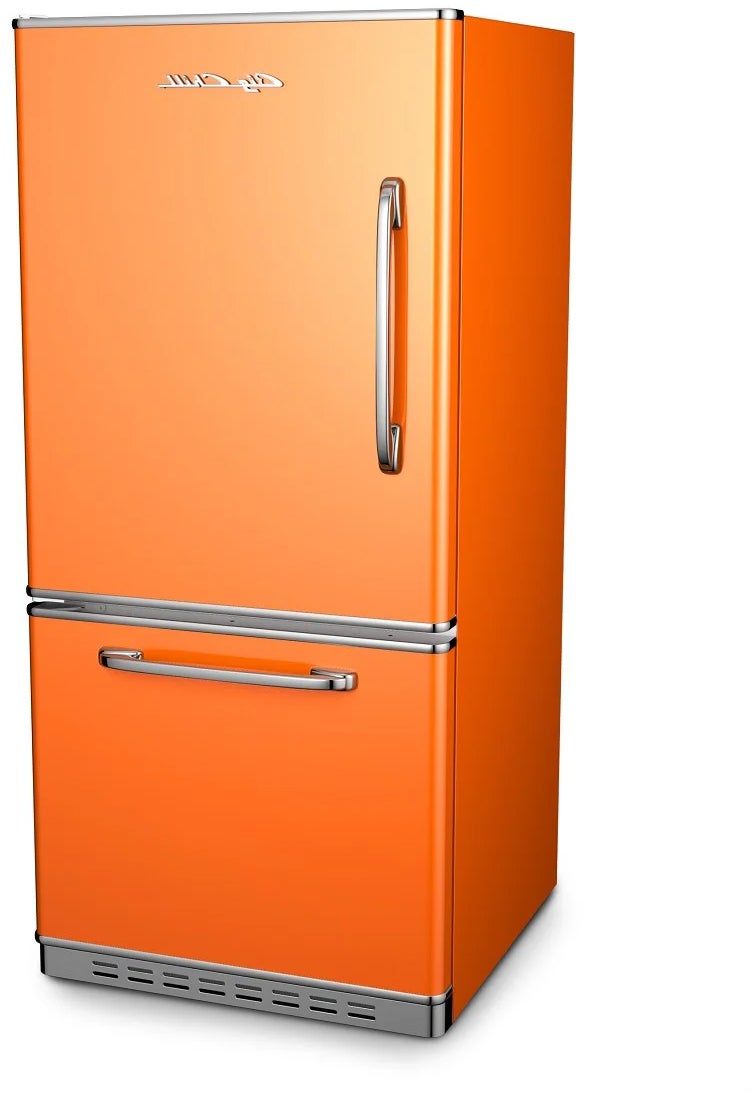 Big Chill BC19BFRRI2O 30 Inch Retropolitan Fridge With Ice Maker: Orange...