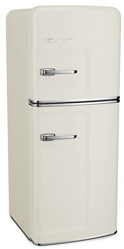 frifri0006　ホワイトXS Galanz 3.1 Cu ft Double Door Retro Mini Fridge with Freezer