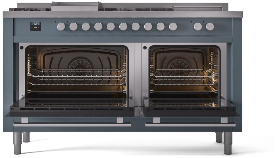 Ilve UP60FSQMPBGLP Blue Grey With Satin Trim, Lp