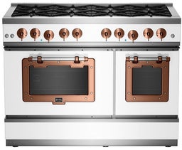 Classic White With Brushed Copper Trim, Natural Gas
