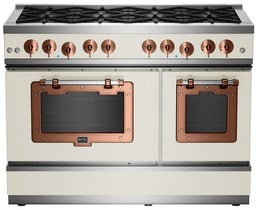 Grey White With Brushed Copper Trim, Natural Gas