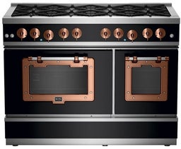 Matte Black With Brushed Copper Trim, Natural Gas