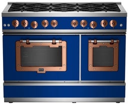 Signal Blue With Brushed Copper Trim, Natural Gas