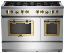 Stainless Steel With Brushed Brass Trim, Liquid Propane