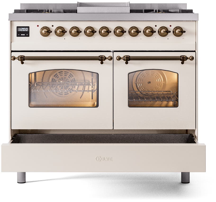 Ilve UPD40FNMPAWBLP Antique White With Bronze Trim, Lp
