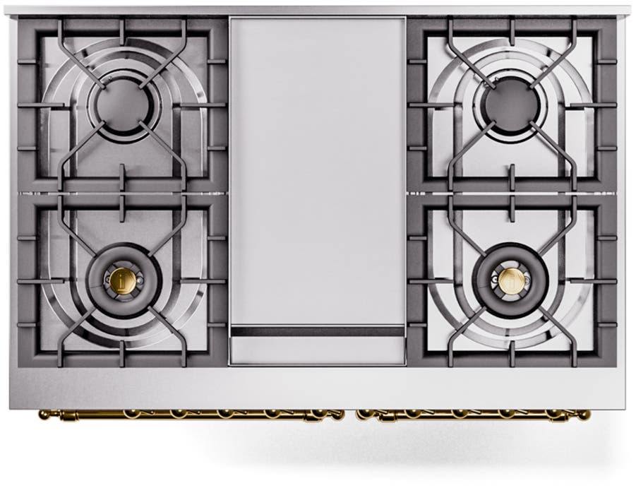 Ilve UPD40FNMPAWGLP Antique White, Brass Trim - LP