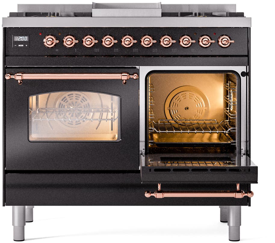 Ilve UPD40FNMPBKPLP Glossy Black With Copper Trim, Lp