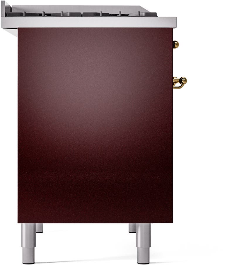 Ilve UPD40FNMPBUGLP Burgundy With Brass Trim, Lp