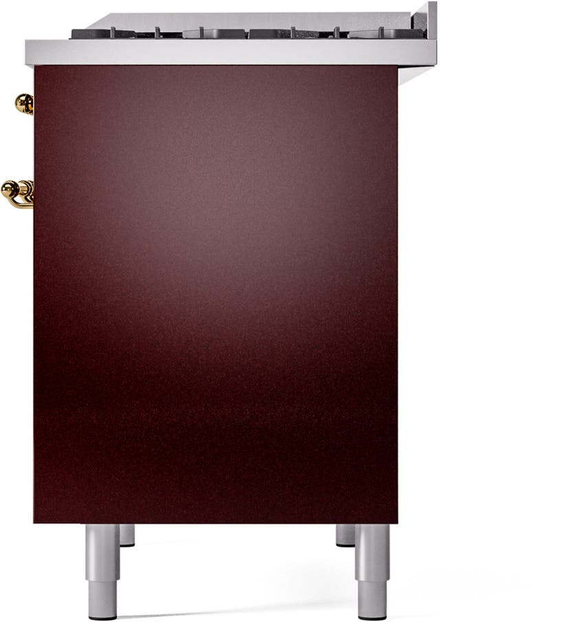 Ilve UPD40FNMPBUGLP Burgundy With Brass Trim, Lp