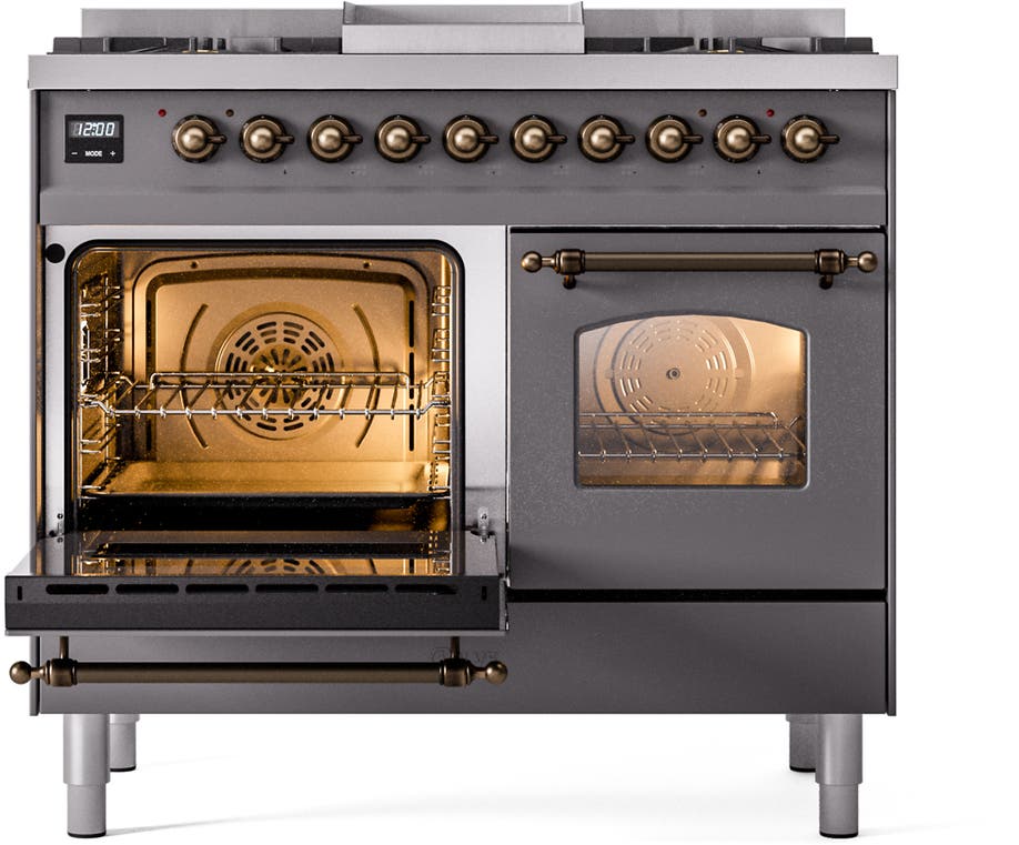 Ilve UPD40FNMPMGBLP Graphite Matte With Bronze Trim, Lp