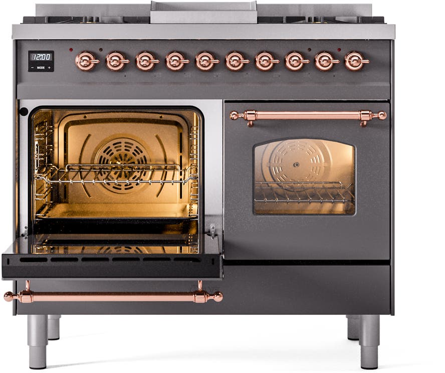 Ilve UPD40FNMPMGPLP Graphite Matte With Copper Trim, Lp
