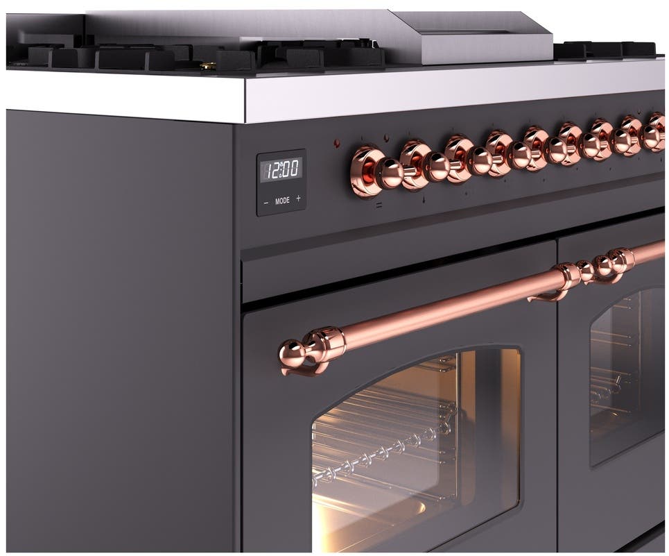 Ilve UPD40FNMPMGPLP Graphite Matte With Copper Trim, Lp