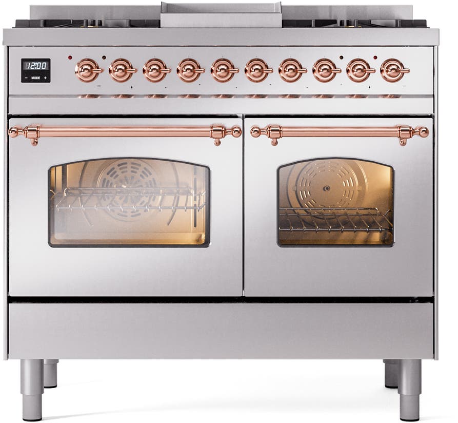 Ilve UPD40FNMPSSPLP Stainless Steel With Copper Trim, Lp