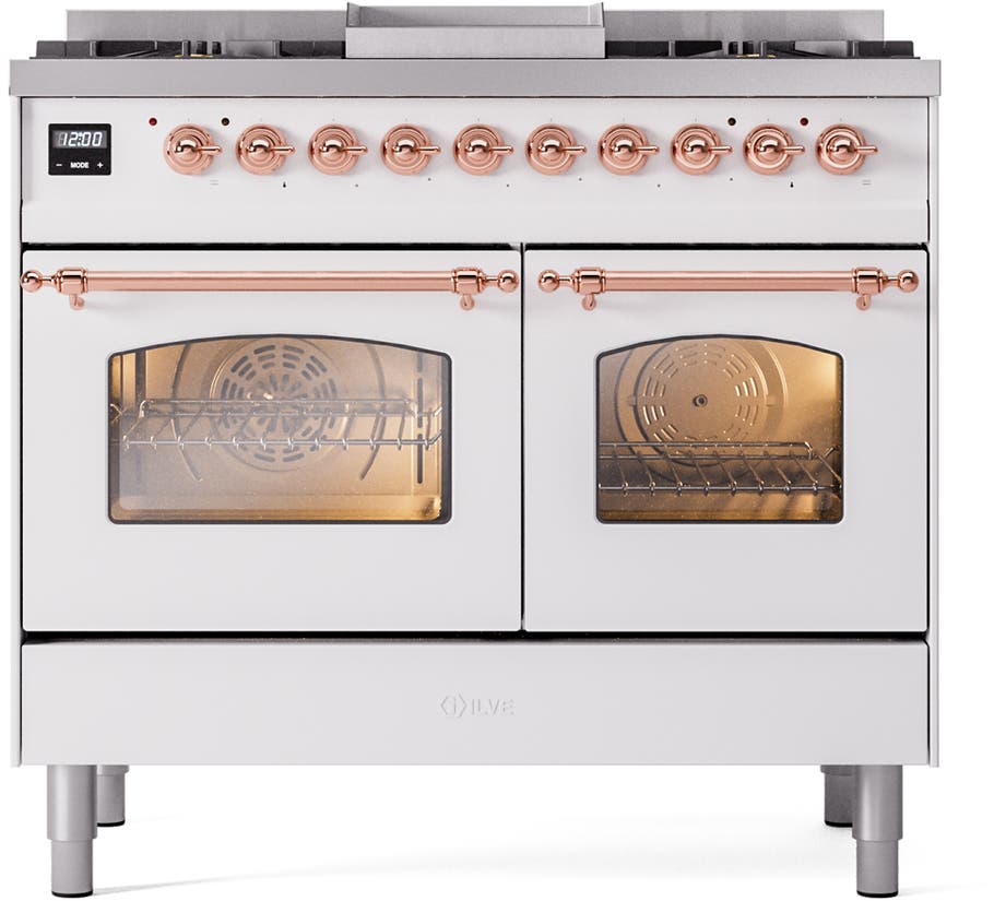 Ilve UPD40FNMPWHPLP White With Copper Trim, Lp