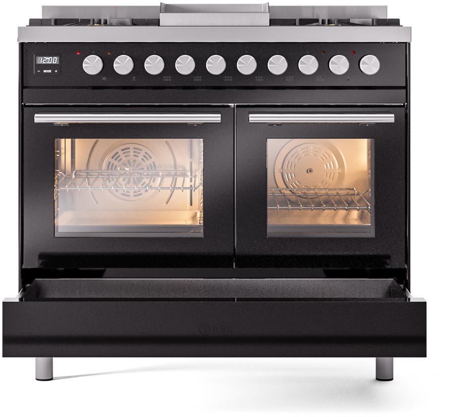 Ilve UPD40FWMPBKLP Glossy Black With Satin Trim, Lp