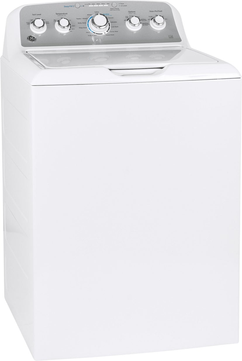 GE GTW538ASWWS 4.6 Cu. Gt. High-Efficiency Top Load Washer with S...