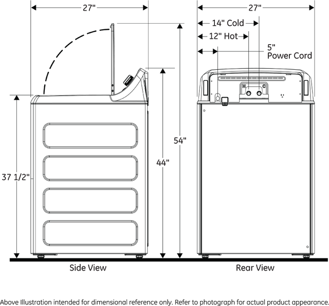 GE GTW538ASWWS 4.6 Cu. Gt. High-Efficiency Top Load Washer with S...