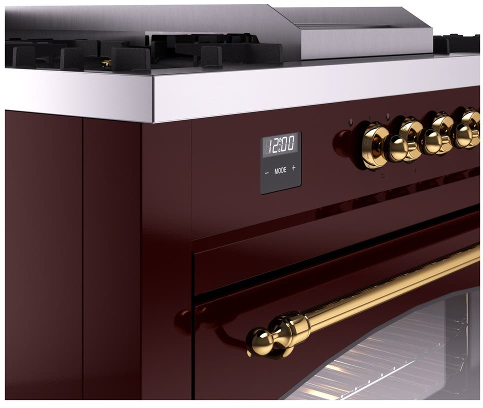 Ilve UP60FSNMPBUGLP Burgundy With Brass Trim, Lp