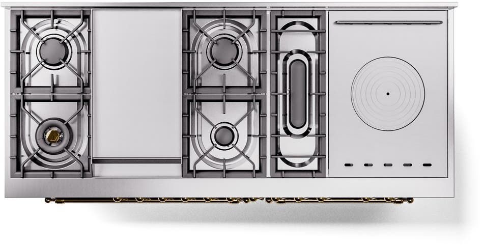 Ilve UP60FSNMPBKGLP Glossy Black With Brass Trim, Lp