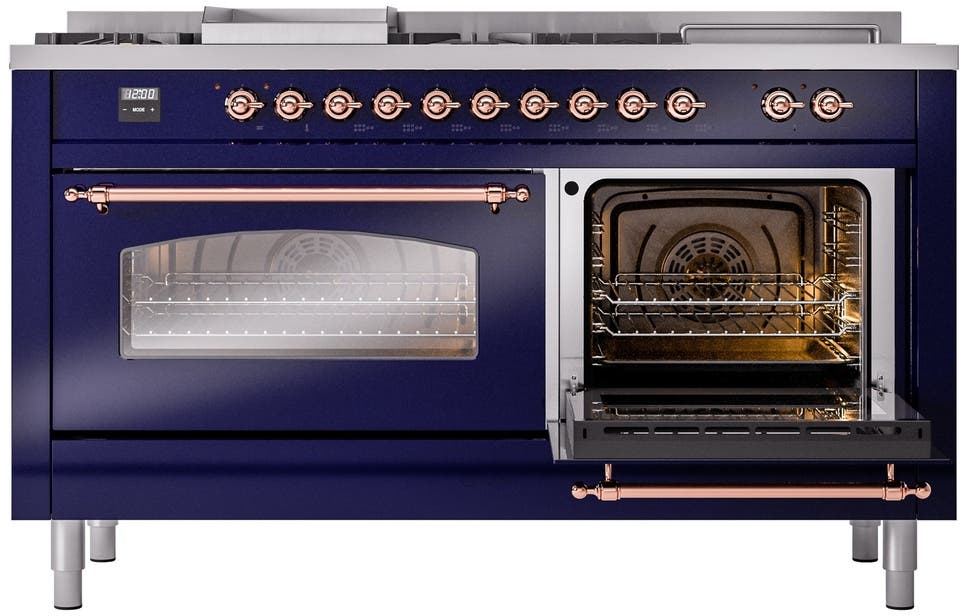 Ilve UP60FSNMPMBPLP Midnight Blue With Copper Trim, Lp