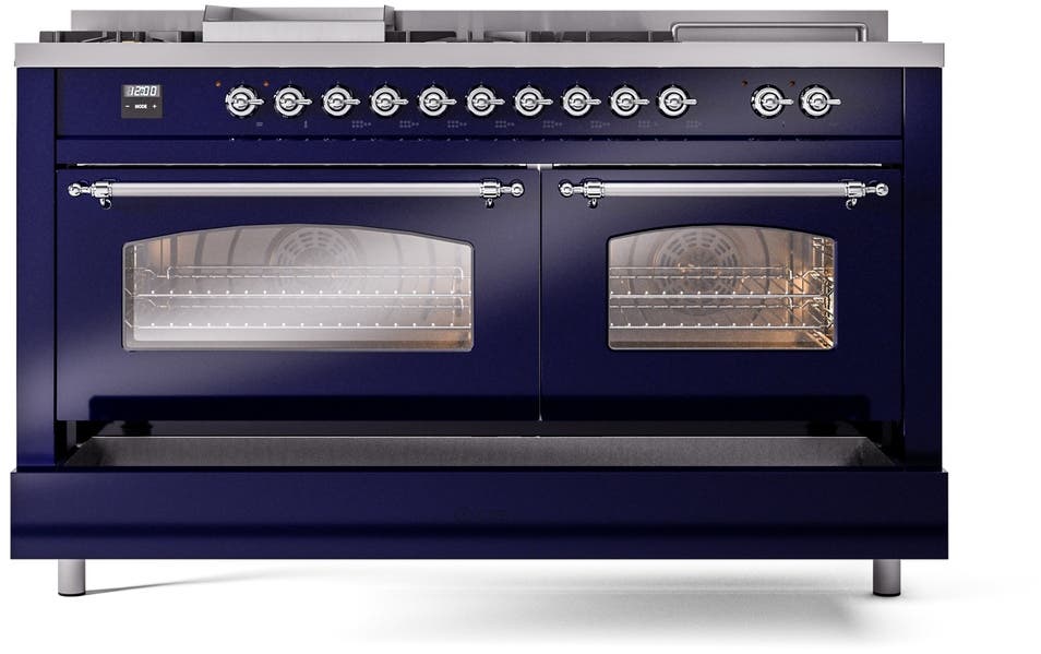 Ilve UP60FSNMPMBCLP Midnight Blue With Chrome Trim, Lp